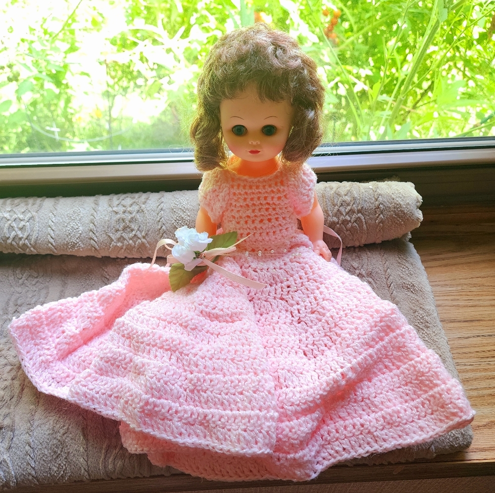 Doll with handmade dress